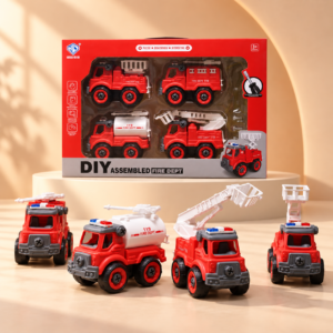 DIY Assembled Fire Dept Car Set